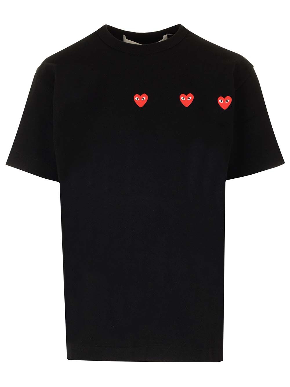 Comme Des Garcons Play With Red Hearts T-Shirt - Black | 66a4ae39350961a08bea40d682cea7f5d23ce0b7