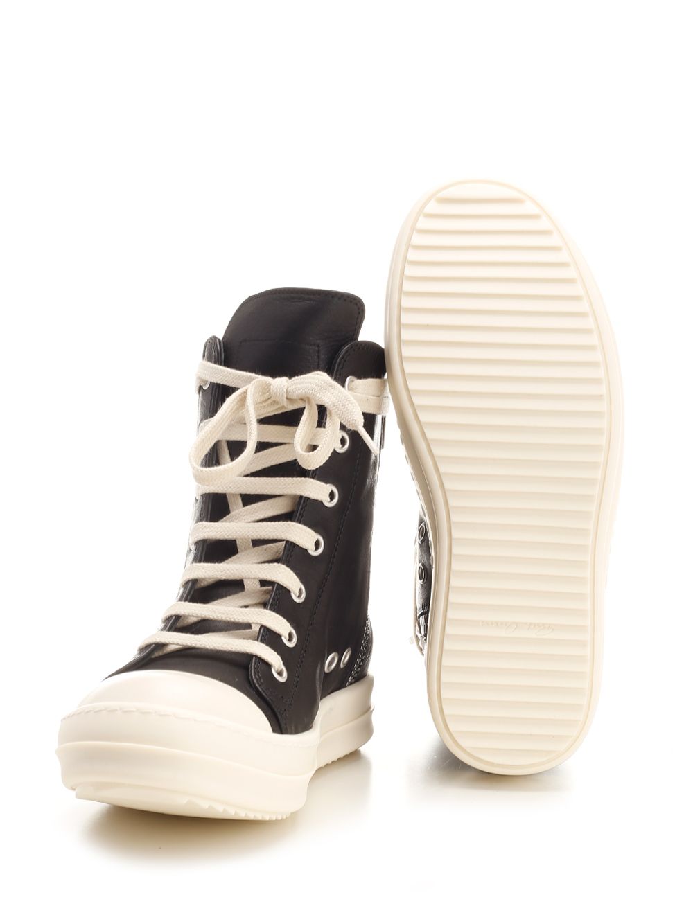 Rick Owens Porterville Leather Sneakers - Black | 76d0bdfaec170c3cc7ae6e728f1d518a7e6d987a