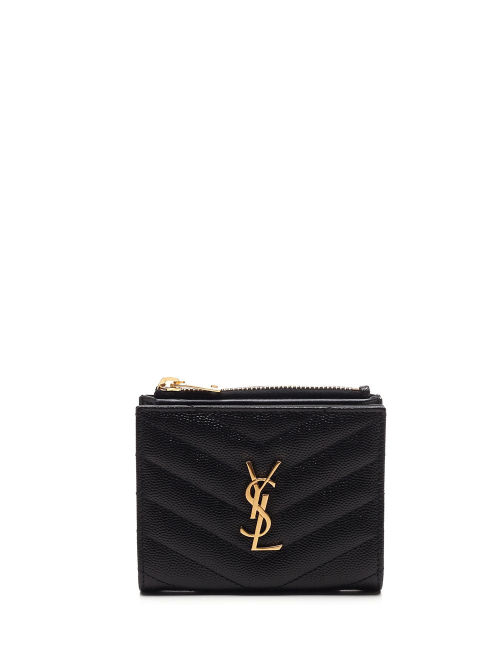 Saint Laurent Cassandre Wallets - Black | 4fa1bfd820405de1372e2f86b03ffd72eab3a17c