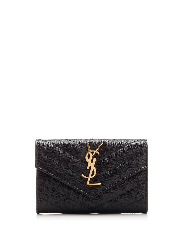 Saint Laurent Cassandre Wallets - Black | 95b631316ca243cc75bf76cd0c8be8d0c5dd1e87