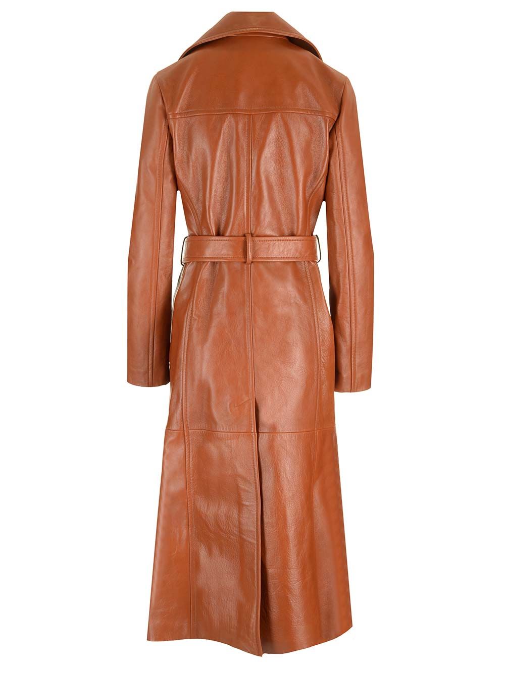 Chloe' Leather Military Trench Coat Jackets - Brown | fab9c19e0cb21bba934778d39589fe6656386790
