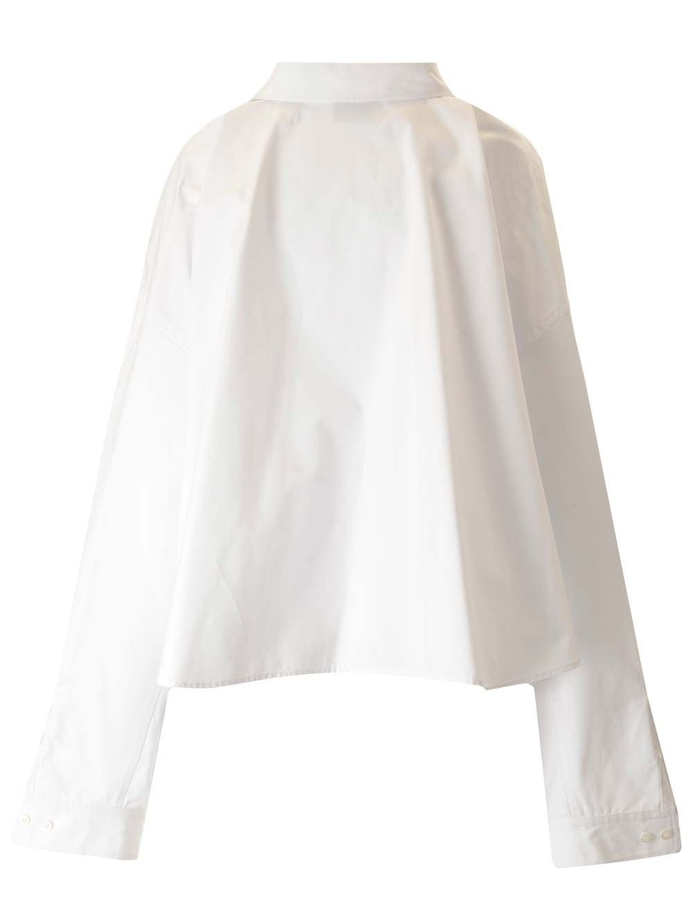 Balenciaga Large Fit Asymmetric Shirt Shirts - White | b169afb62e9987807c6fa214168f62f6e45b8fcc