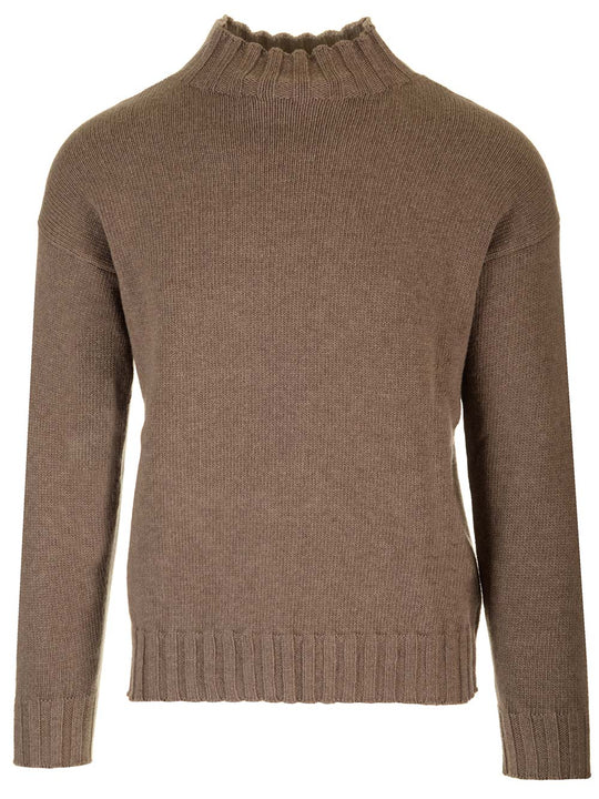 Bicolor Sweater Knitwear Brown