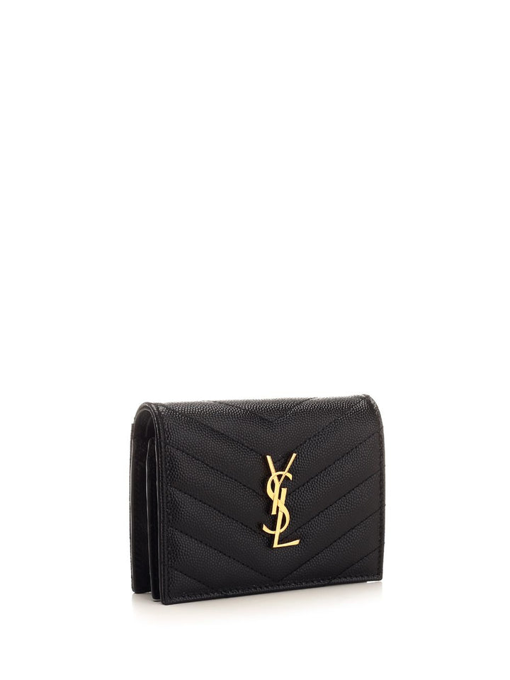 Saint Laurent Cassandre Wallets - Black | f7a1e69f68d51393ed6da1bd4a9f90627014f469