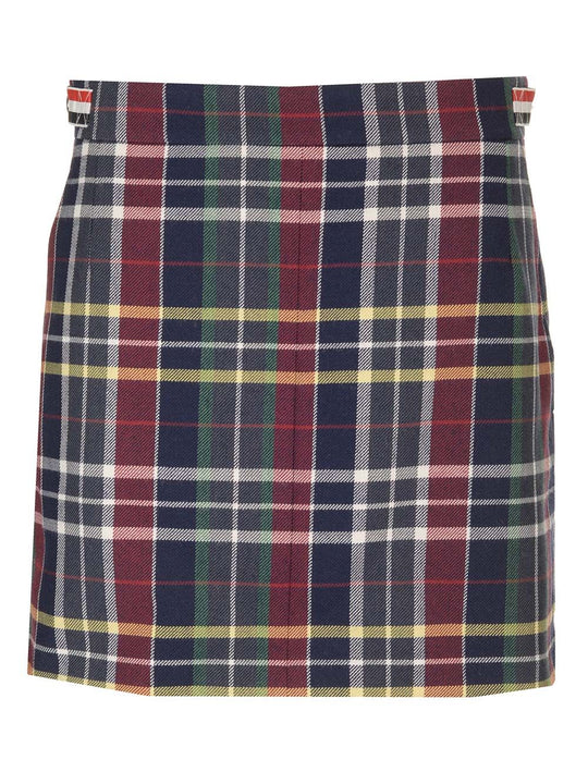 Tartan Mini Skirt Skirts Blue