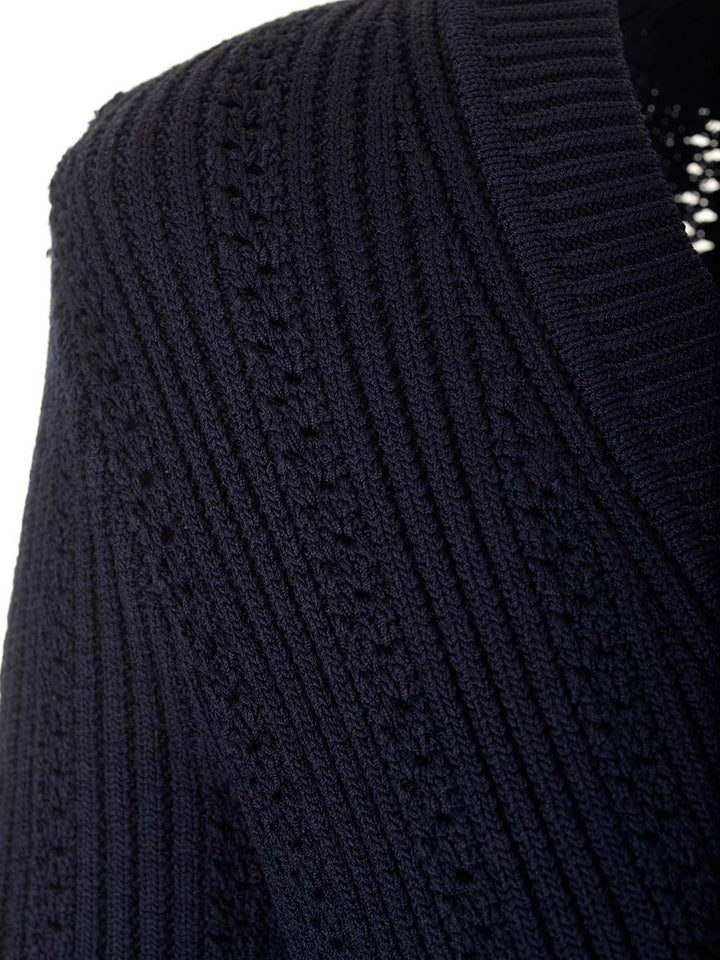 Self-Portrait Pointelle Knit Mini Dress Dresses - Blue | 73da4bca92714a07dc4f872cd7cea9a25f280b36