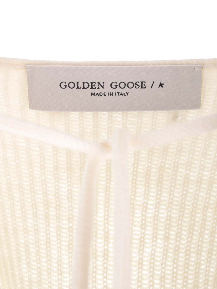 Golden Goose Deluxe Brand Ribbed Wool Sweater Knitwear - White | 67e4f8f3c8dec3037802b8ea99dcb07df1acdef6