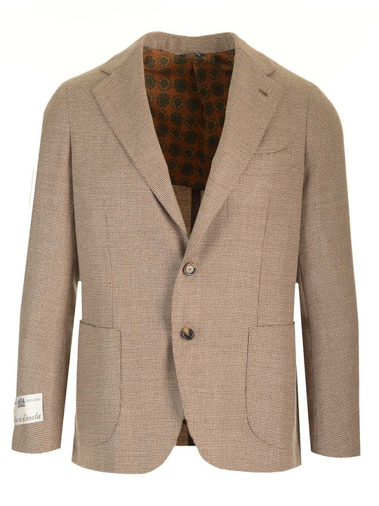 Basketweave Stich Jacket Jackets Beige