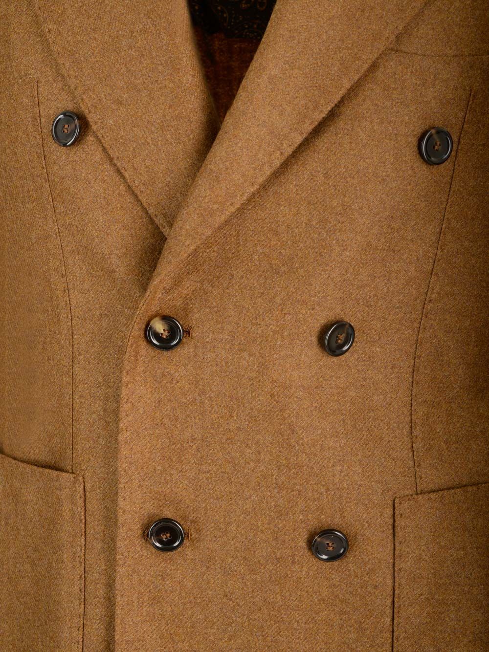 Al Duca D'Aosta Double-Breasted Jacket With Metal Gold Buttons Jackets - Brown | f42427473e216b7b41a910fd63ffa88859d848ab