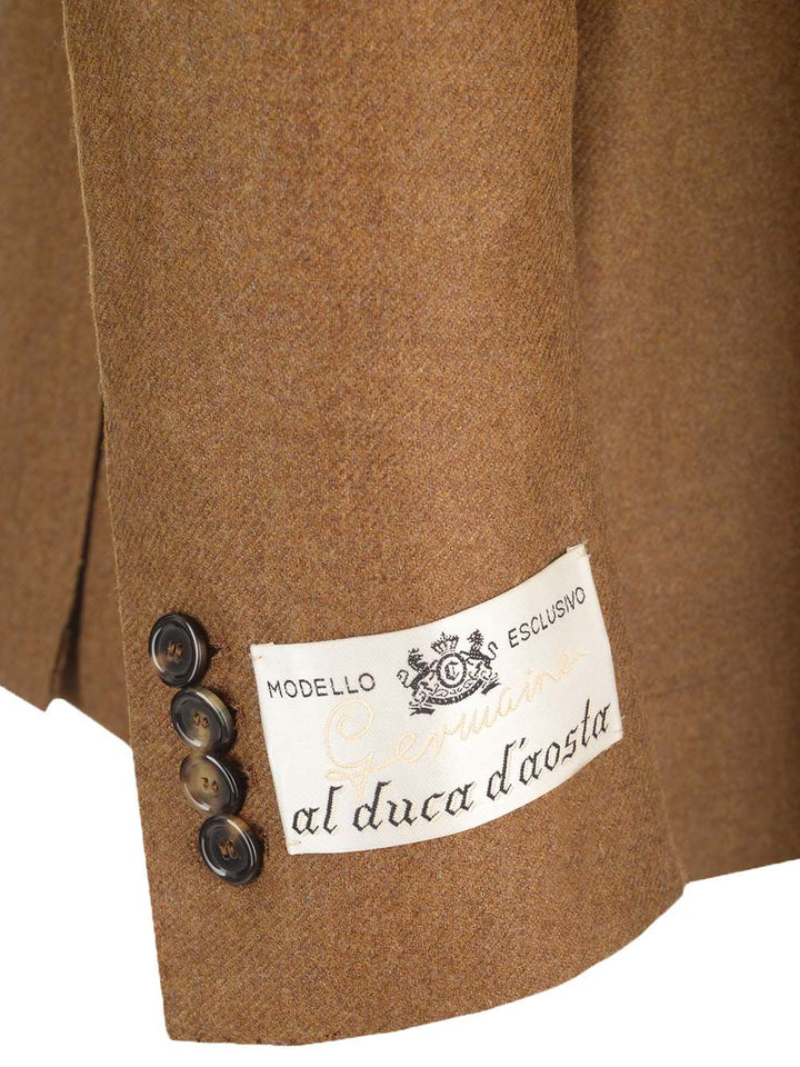 Al Duca D'Aosta Double-Breasted Jacket With Metal Gold Buttons Jackets - Brown | 34f73c58306d1009c89663e80818bf45195e6668