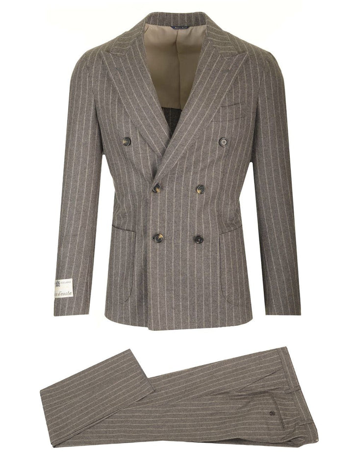 Al Duca D'Aosta Abito 2 Petti Flanella Grigio Gessato Lana Dresses - Grey | 7b89ffc55626c7e4a4e1c92db4165fd9c5f2d214