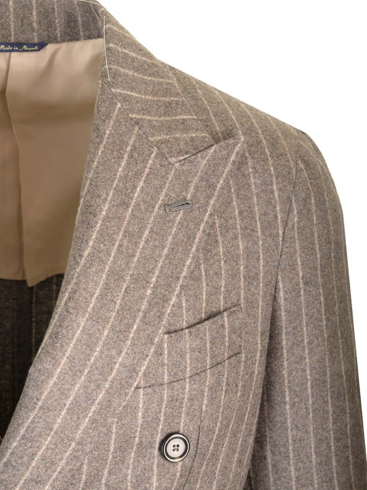Al Duca D'Aosta Abito 2 Petti Flanella Grigio Gessato Lana Dresses - Grey | db8d05fd3e1f7601ae26890f2a94149cdaf1b356