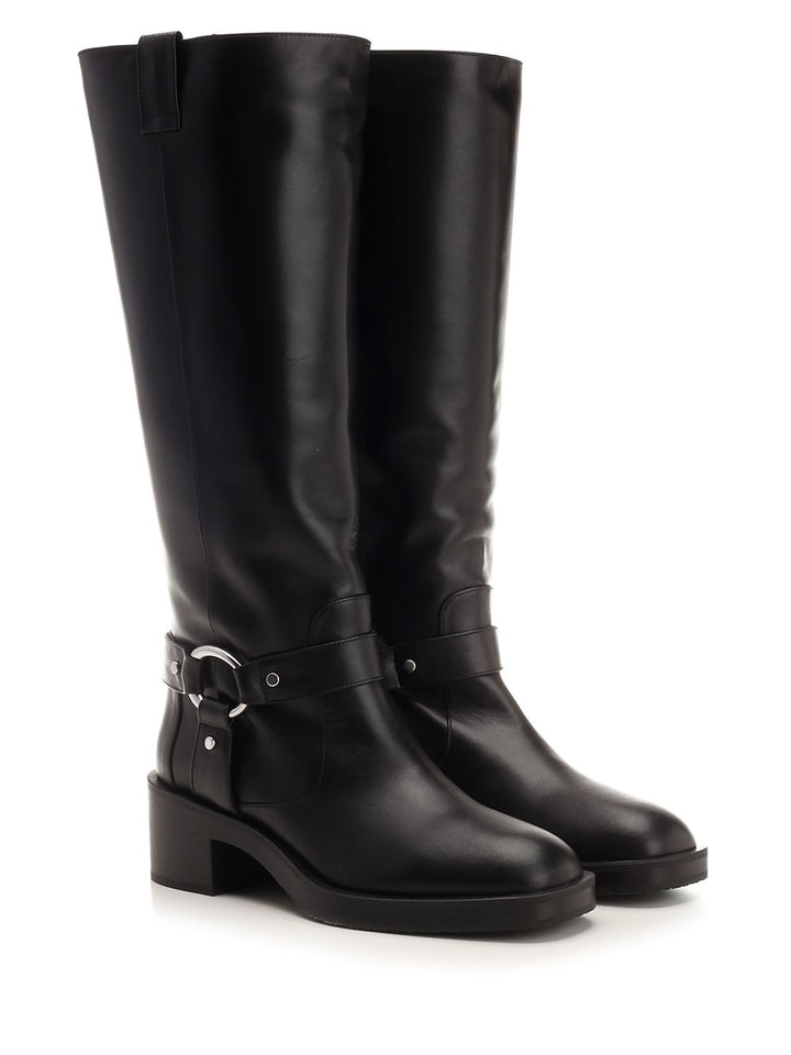 Stuart Weitzman Biker Jax Knee-High Boots - Black | 4eb70ed34b0e39bb7e9d5a17a5b61f02c22654e1