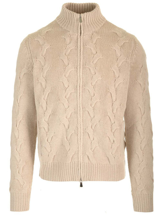 Cashmere Blend Cardigan Knitwear Beige