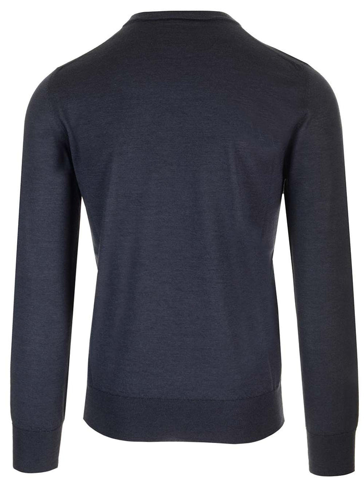 Al Duca D'Aosta Crewneck Sweater Knitwear - Blue | 4fdddf2d4aebbcc2cbb094a032b28028ebcfc784