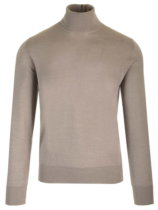 Cashmere And Silk Turtleneck Sweater Knitwear Grey