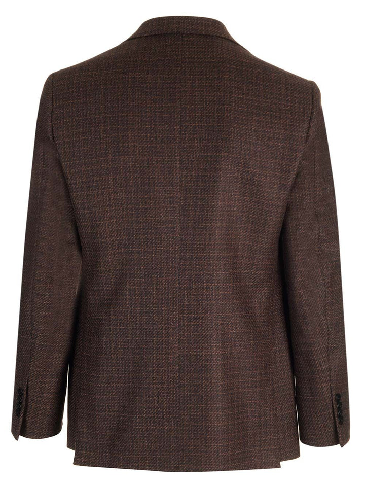 Al Duca D'Aosta Wool Melange Blazer Jackets - Brown | 2bd68f8200341191d845afc0894ff5a513015e49