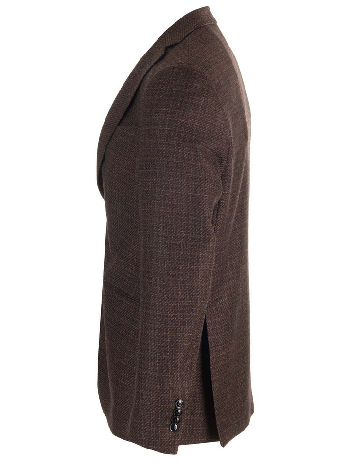 Al Duca D'Aosta Wool Melange Blazer Jackets - Brown | 4ec8aeeba2b8ad2627b816a4b3ee1c18aec57219