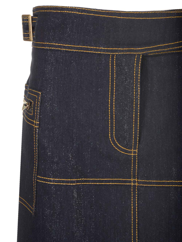 Etro Stretch Denim Skirt Skirts - Blue | b0a1927a3152909c5a39f4ea4c07bd643cfa6331