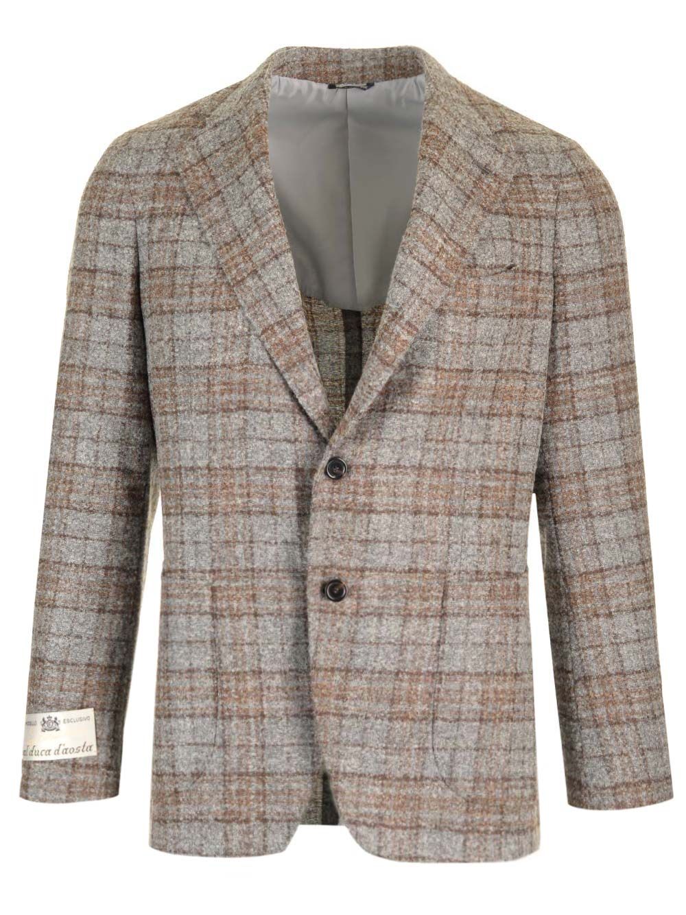 Al Duca D'Aosta Tartan Jacket Jackets - Grey | 22e3447175ae4e901b59558a7a175d1ae0e5db42