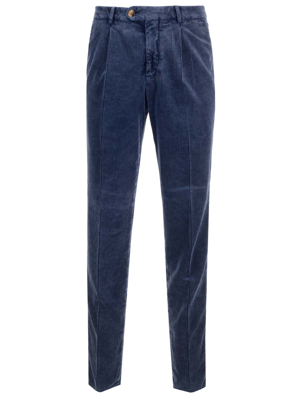 Brunello Cucinelli Blue Corduroy Trousers - Blue | 07082f9eab51313d197146e54ceb58461ff1b5be