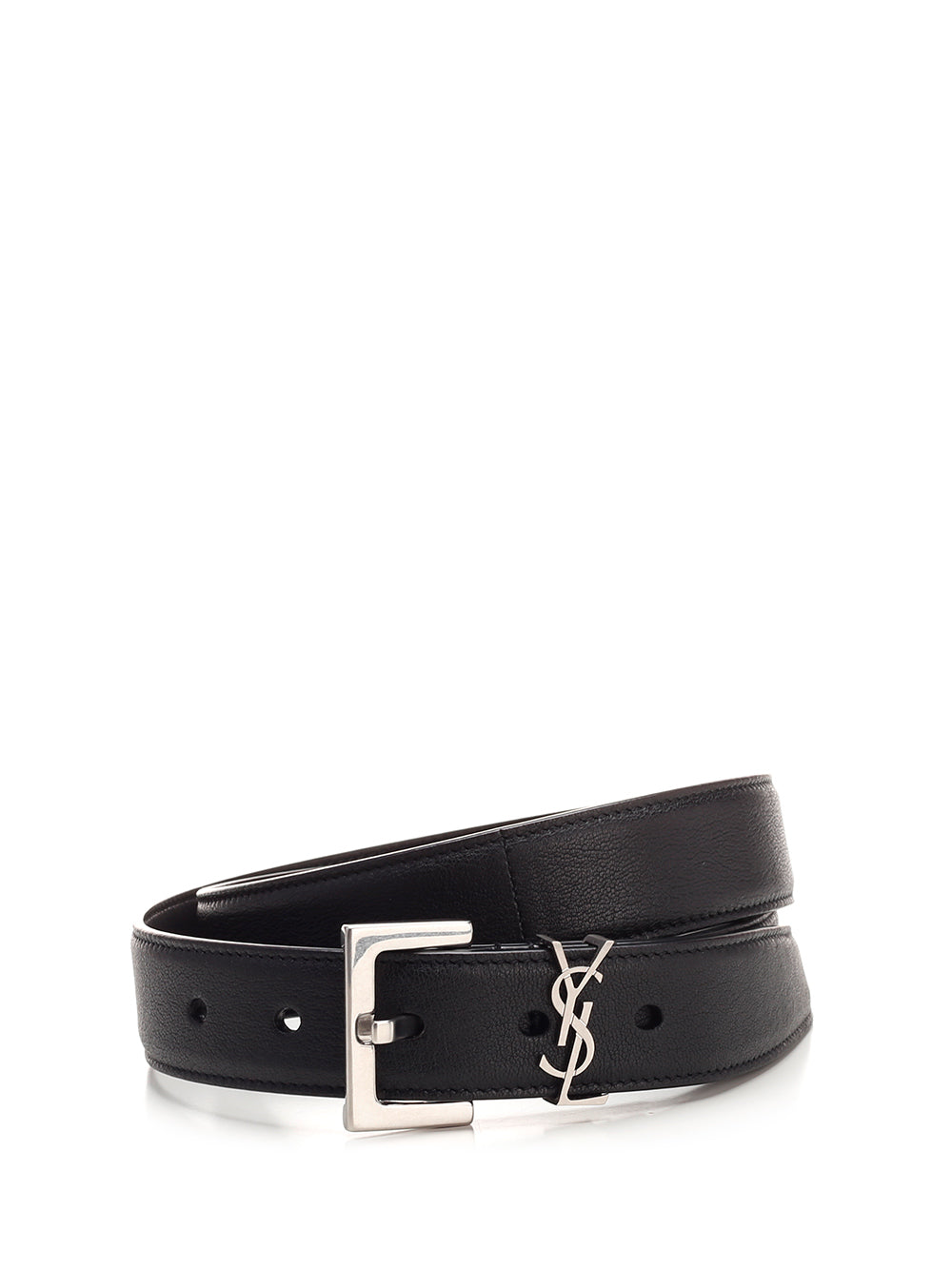 Saint Laurent Cassandre Belts - Black | 8647a7c743a96a526ff05ffd414caf7fdef5f187