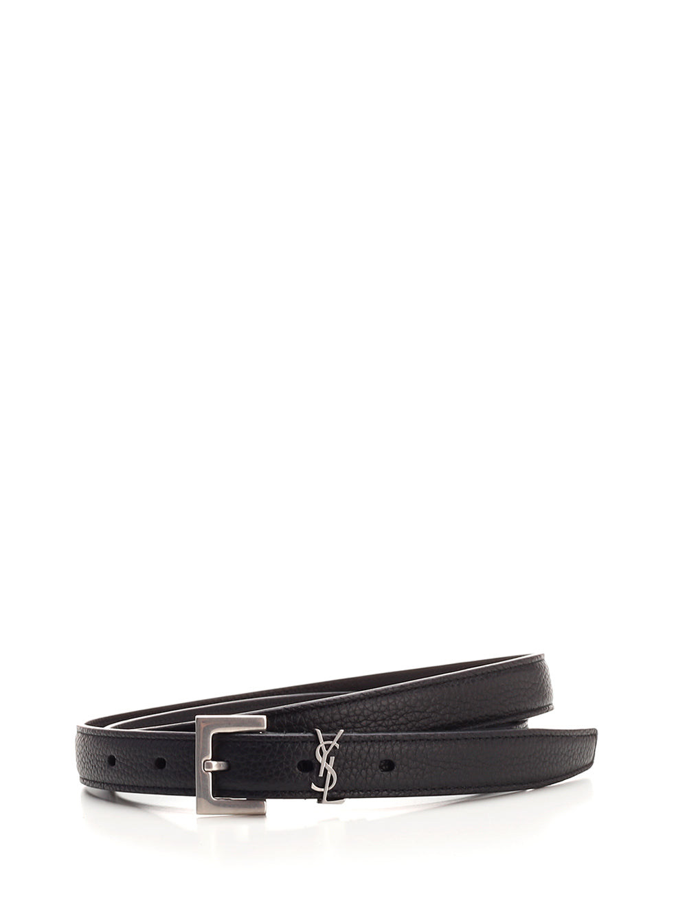 Saint Laurent Cassandre Belt Belts - Black | db4d506d860e767520fd23c6ed18c17f1b4dbdf3