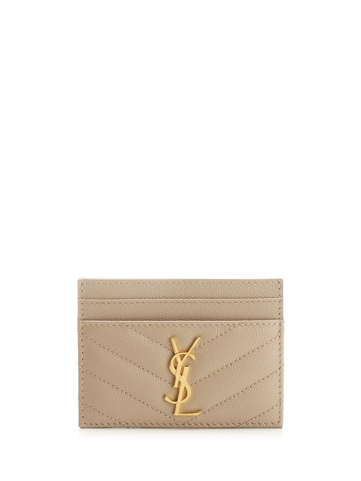 Saint Laurent Monogram Card Case Wallets - Black | 36566fb88d54b44ece75fb5a73f648c65df9b177