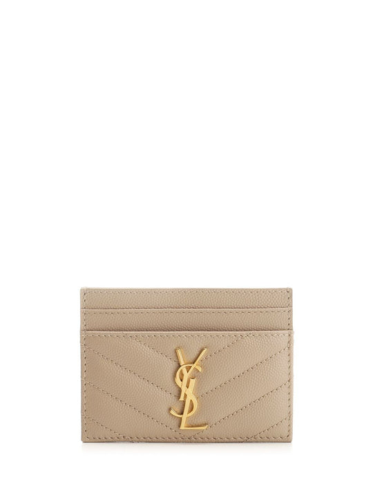 Monogram Card Case Wallets Black
