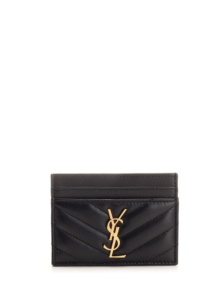 Saint Laurent Monogram Card Case Wallets - Black | eb11c8a5a4e6e632502c5f03bf45babe86550066