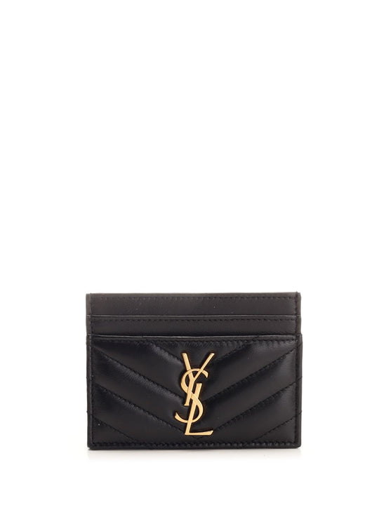 Monogram Card Case Small Leather Goods Black