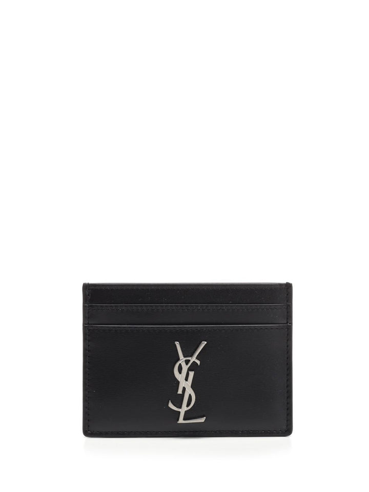 Saint Laurent Cassandre Card Holder Wallets - Black | 8cd6247c42715a4bc8a36cb005b26c303912e224