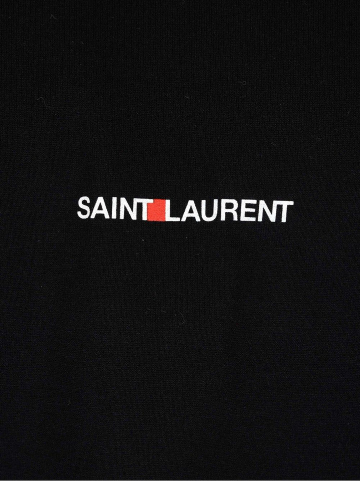 Saint Laurent Classique Crewneck Short Sleeve With Logo T-Shirt - Black | b2dd8ed0a6131219779f3bfade65ac4a7ccc84ef