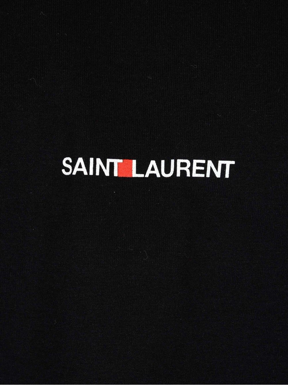 Saint Laurent Classique Crewneck Short Sleeve With Logo T-Shirt - Black | b2dd8ed0a6131219779f3bfade65ac4a7ccc84ef