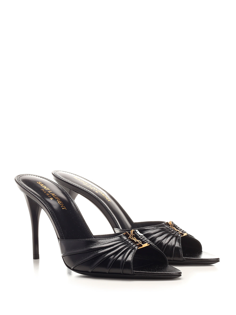 Saint Laurent Gippy 90 Lex Sandal Black With Ysl Cassandra Logo Sandals - Black | d82018e239d3d1d826c918441b5a3d5a1991d488