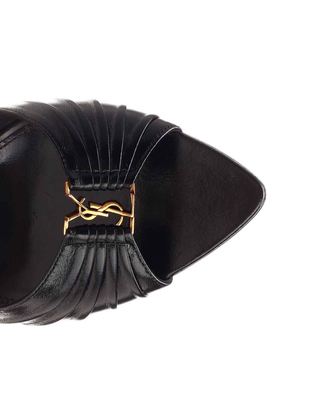 Saint Laurent Gippy 90 Lex Sandal Black With Ysl Cassandra Logo Sandals - Black | f57556a67e6222c7a032e4bab6a66bd5e5e2ad69