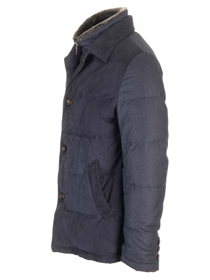 Al Duca D'Aosta Leather And Wool Jacket Jackets - Blue | 942444c1aaf15500416d4b163f8278d0d034feff