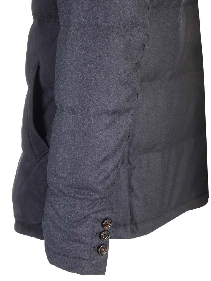 Al Duca D'Aosta Leather And Wool Jacket Jackets - Blue | c55d6628a7baa8cd6013ac23027352946668f89f