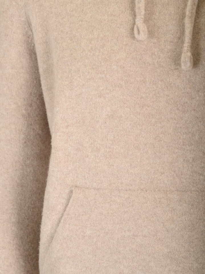 Al Duca D'Aosta 1902 Wool Sweater With Hood Knitwear - Beige | 7d9a0a9722299fa28ce9bfff677908158b3b16d9