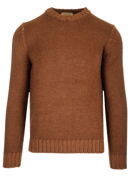Merino Wool Sweater Knitwear Brown