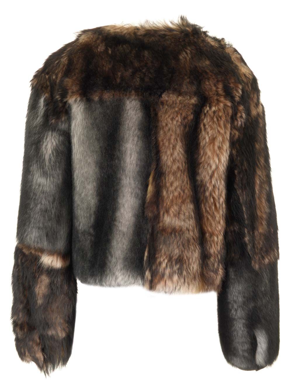 Durazzi Milano Crewneck Fur Coat Jackets - Multicolor | 4d5bf7ea48a270eb089a0f78288184816e901f9e