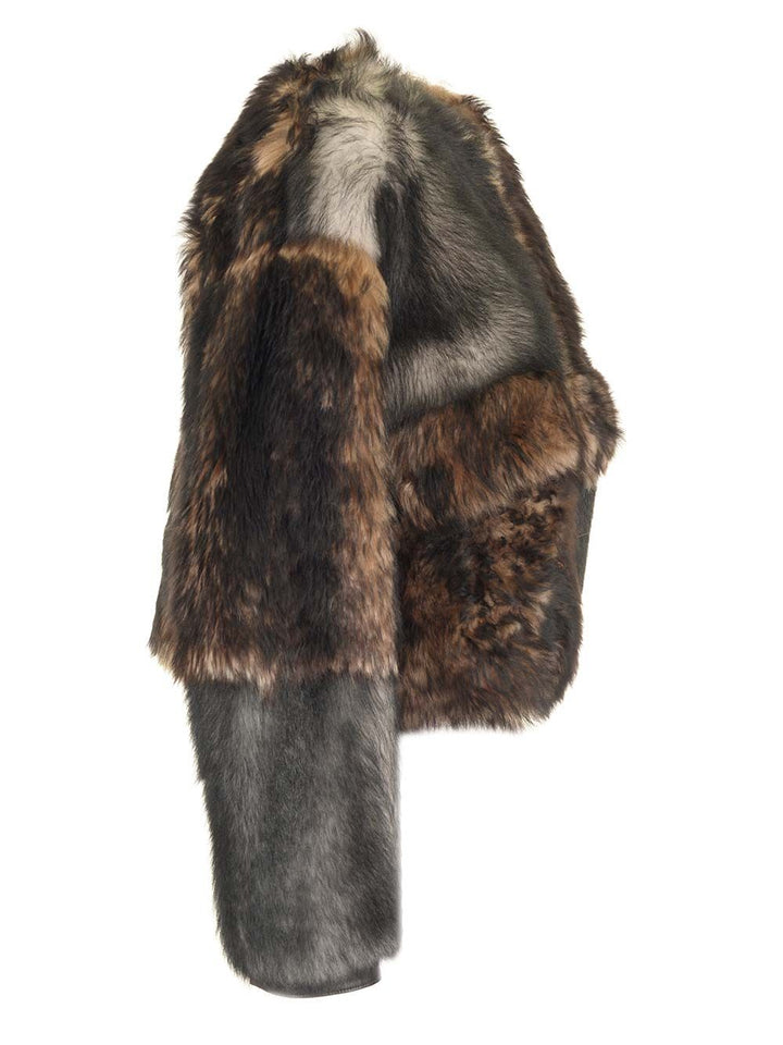 Durazzi Milano Crewneck Fur Coat Jackets - Multicolor | 864bf8e8edd51e7c024c53b5beefb01a69d5bca9