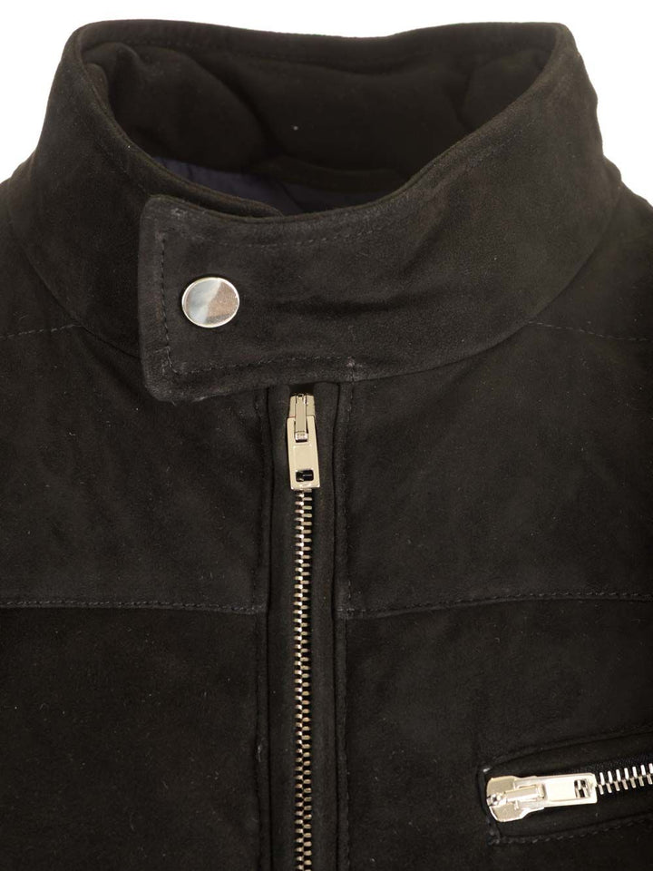 Al Duca D'Aosta Suede Padded Vest Jackets - Black | 03fc03c1ad6765e4e527877abe5a2b69dfbc8dec