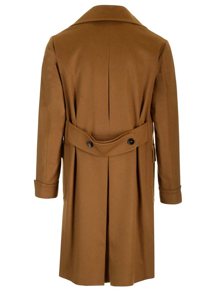 Guarinucci Ulster Tobacco Coat In Virgin Wool And Cashmere Coats - Brown | cde59f91c0dd252acea2b4707ff5138926b3b2c3
