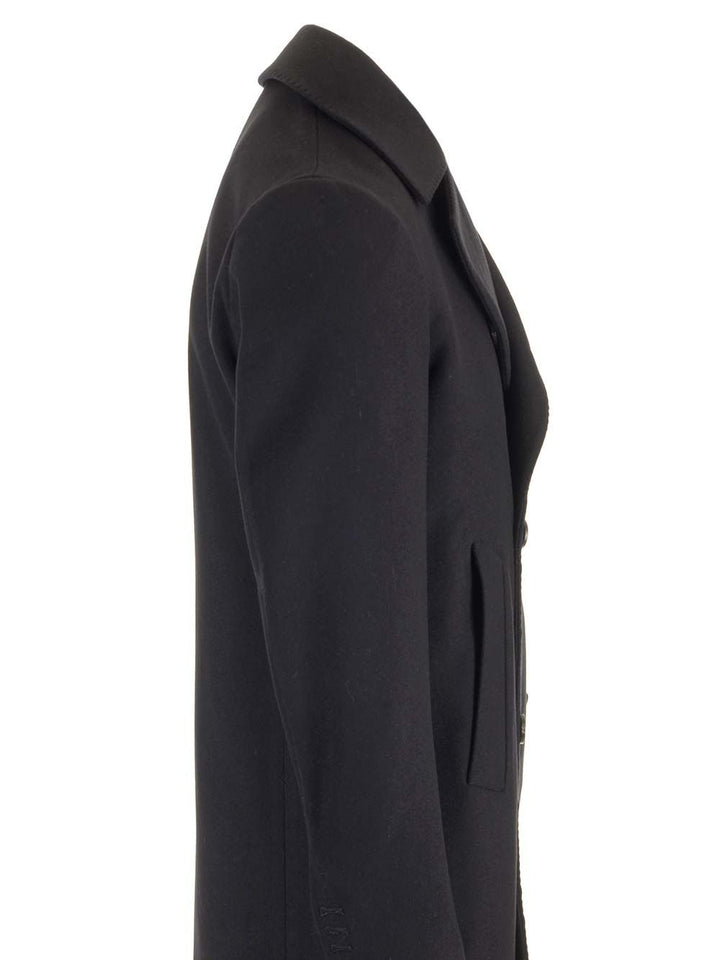 Guarinucci Short Double-Breasted Coat Jackets - Blue | 3f3c7e5680a65dd2fb862a1a5754008cb4b7d2be