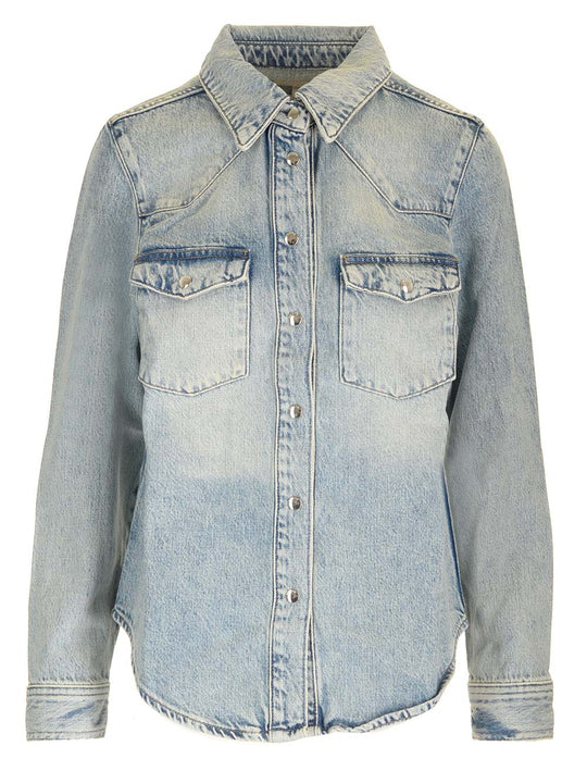 Heritage Denim Shirt Casual Light Blue