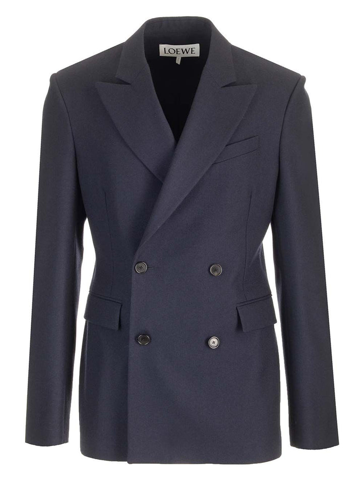 Loewe Double-Breasted  Jacket Jackets - Blue | 68c4aab616148b72dbe46c7f6194bec94d7aee55