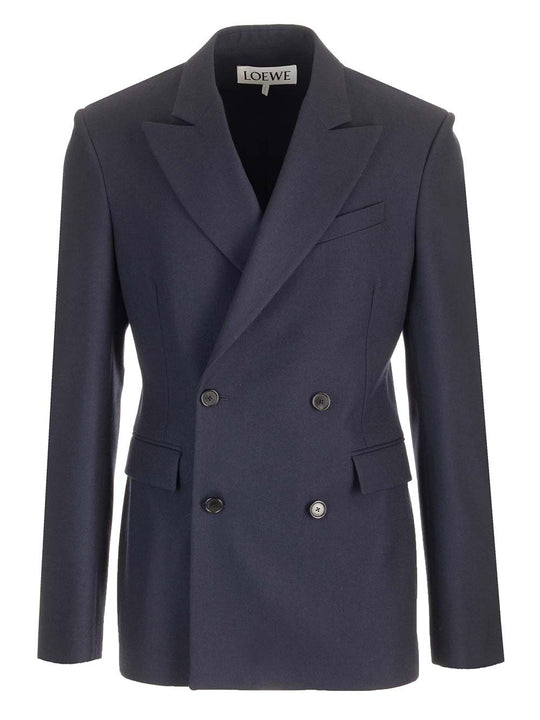 Double-Breasted Jacket Jackets Blue
