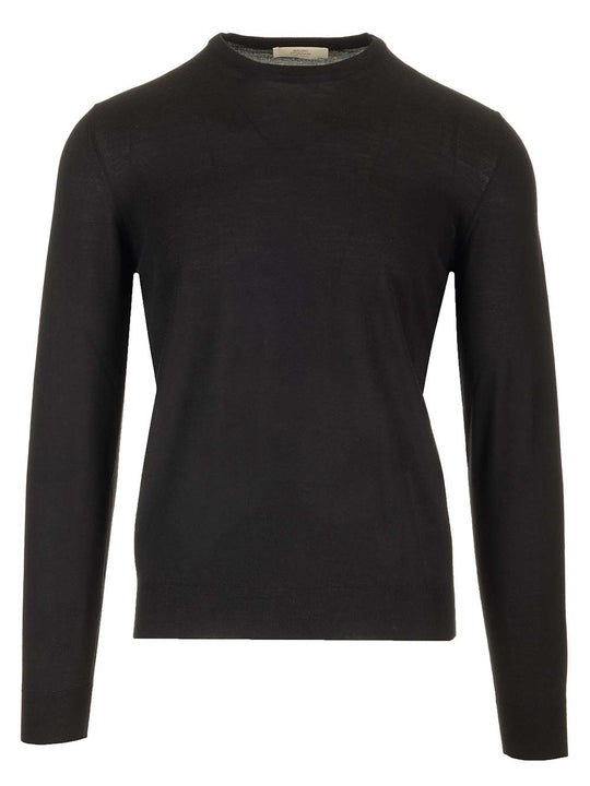 Crew Neck Sweater Knitwear Black