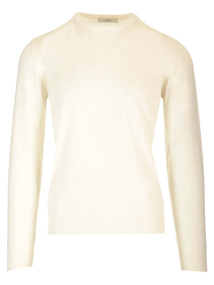 Mauro Ottaviani Crew Neck Sweater Knitwear - White | 17a6bc6dce483ada5730719341111f5924d4ffc8